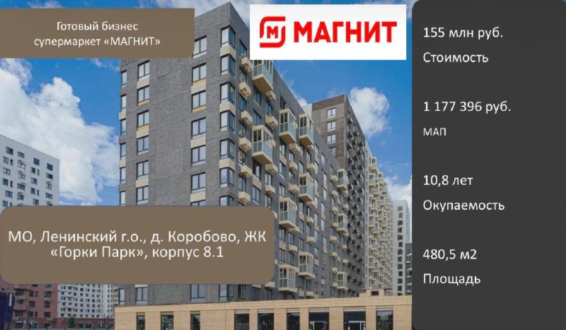 ГАБ: супермаркет «Магнит» в ЖК «Горки Парк»